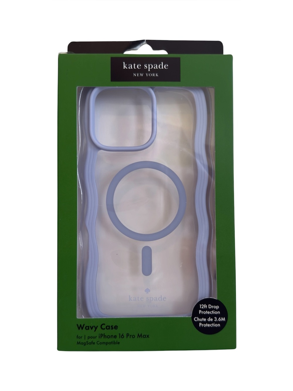 Kate Spade iPhone 16 Pro Max Protective Wavy Case MagSafe Purple/Lavender